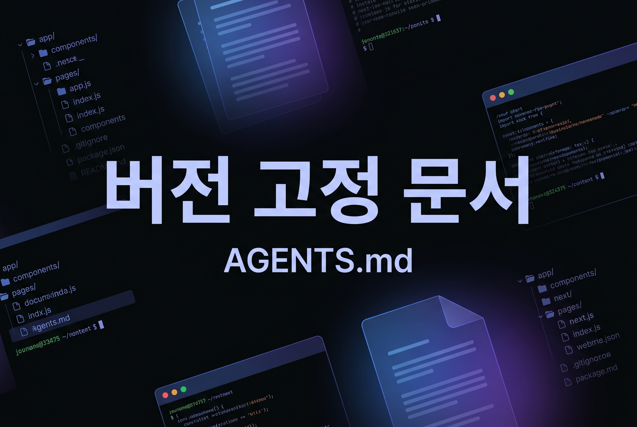 Next.js AGENTS.md 버전 고정 문서 운영 패턴 대표 이미지