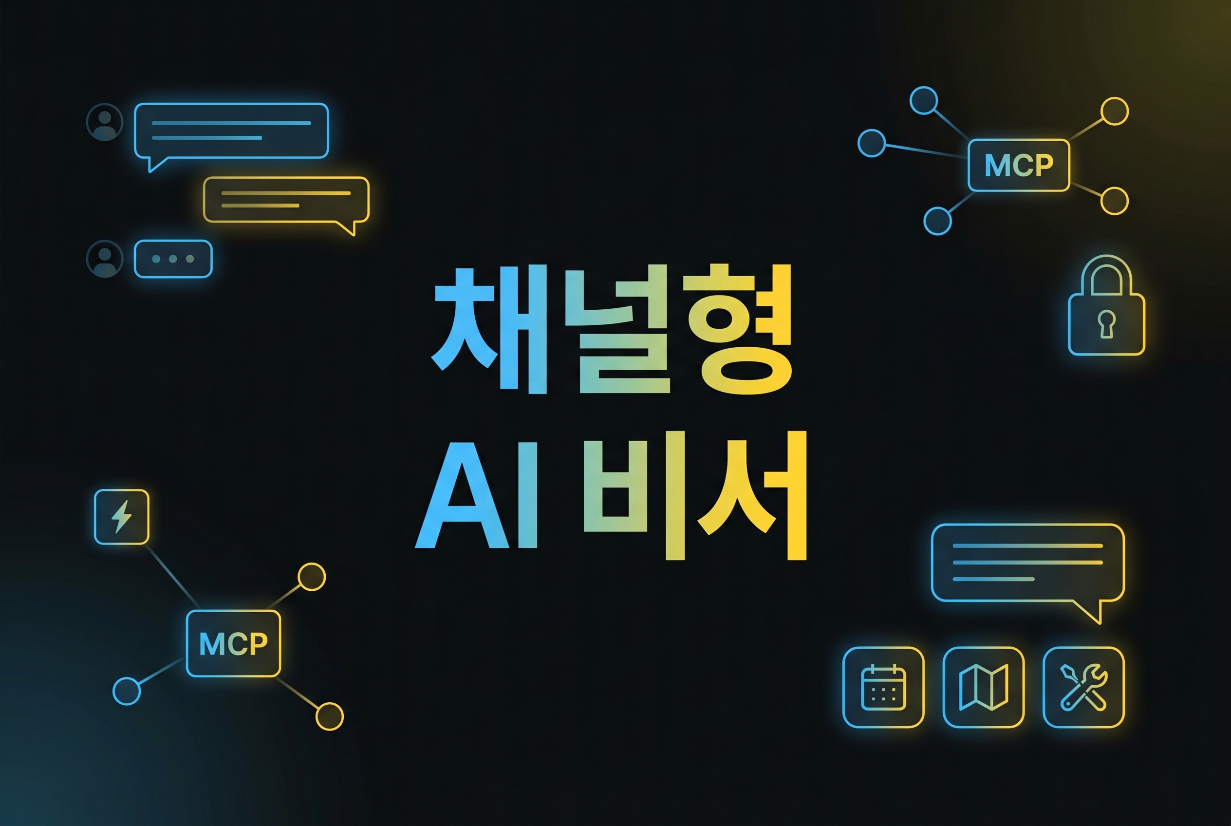 PlayMCP와 OpenClaw를 채널형 AI 비서 관점으로 설명하는 대표 이미지