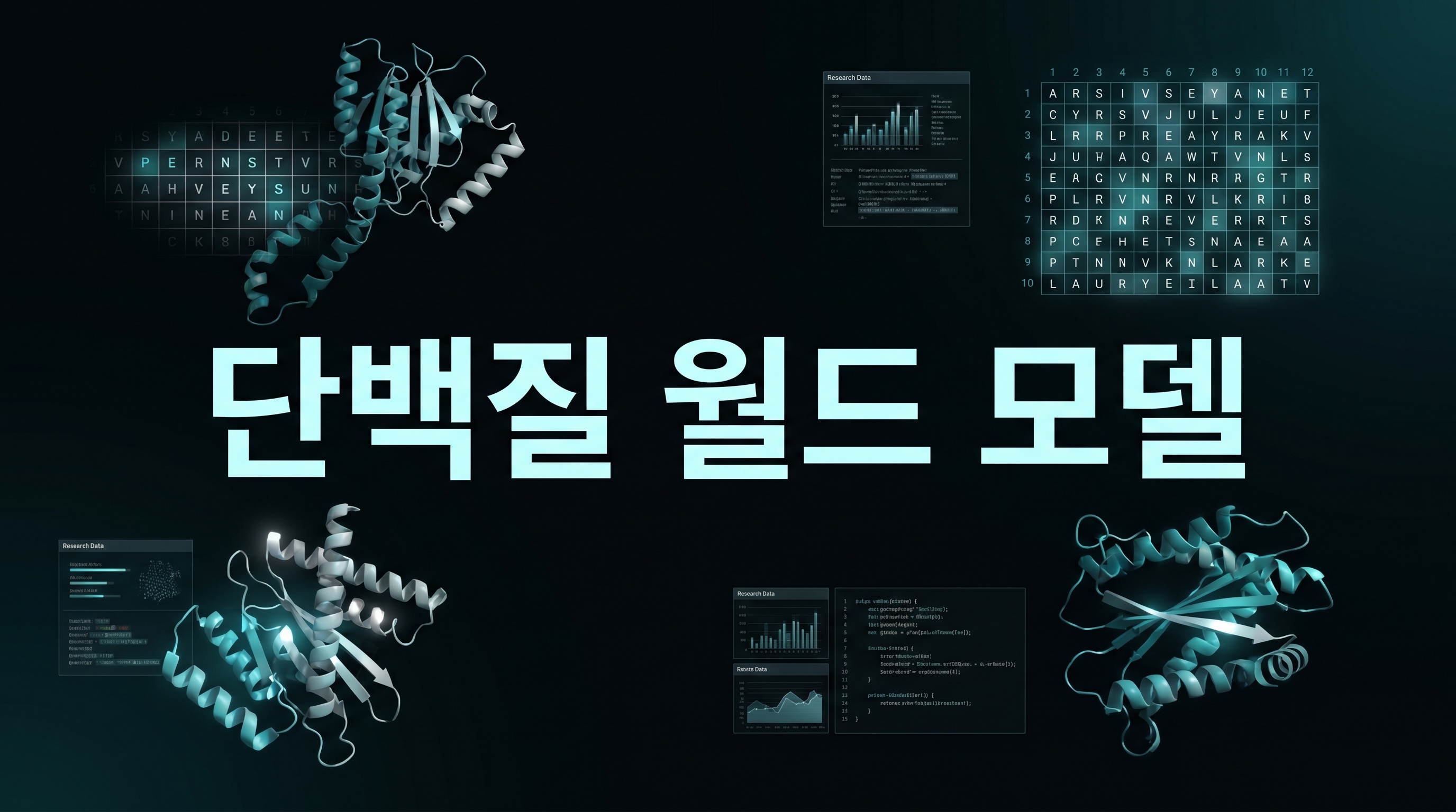 Biohub 단백질 월드 모델 핵심 구조 대표 이미지