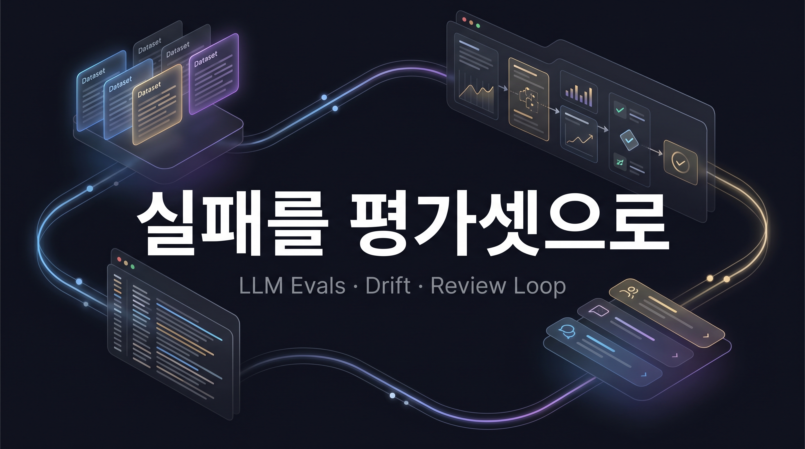 LLM 평가 데이터셋 드리프트 리뷰 루프 대표 이미지