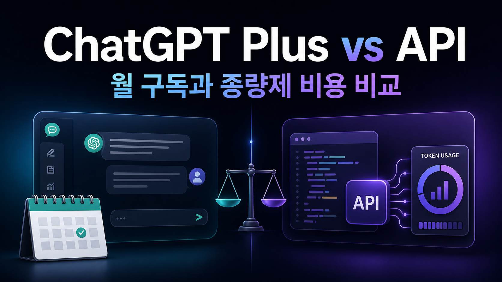 ChatGPT Plus와 OpenAI API 비용 비교 대표 이미지